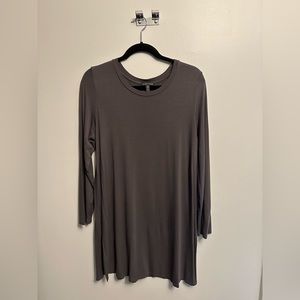 Eileen Fisher jersey tunic. Gray. Medium.